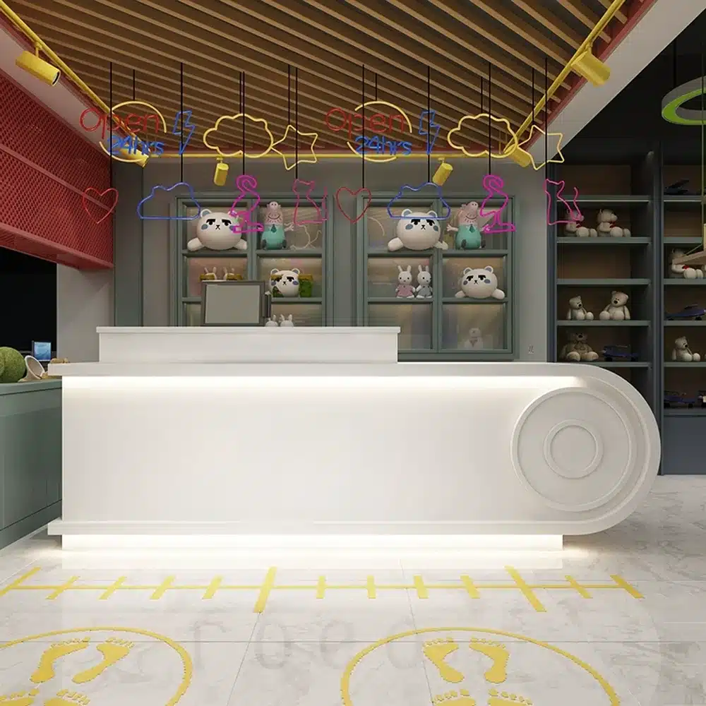 Modern Minimalist Curved Counter - Maoters