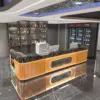 Elegant Marble Rock Slab Reception Desk