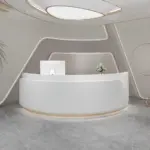 Curved Beauty Salon Bar Counter