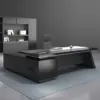 Modern Wooden Office Desk - Black Executive Style