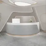 Curved Beauty Salon Bar Counter