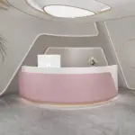 Curved Beauty Salon Bar Counter