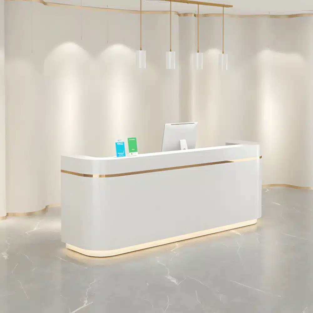 Corner Synthetic Laminate Reception Desk Corner Synthetic Laminate Reception Desk