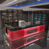 Elegant Marble Rock Slab Reception Desk