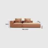 Minimalist Sectional Couch Brown Sofa