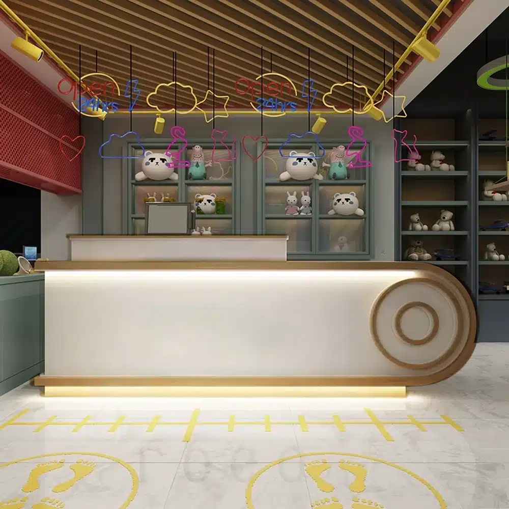 Modern Minimalist Curved Counter - Maoters