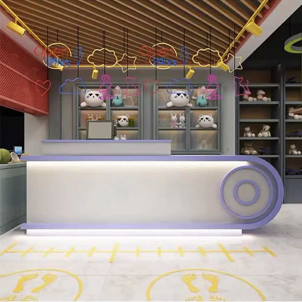 Modern Minimalist Curved Counter - Maoters