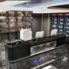 Elegant Marble Rock Slab Reception Desk