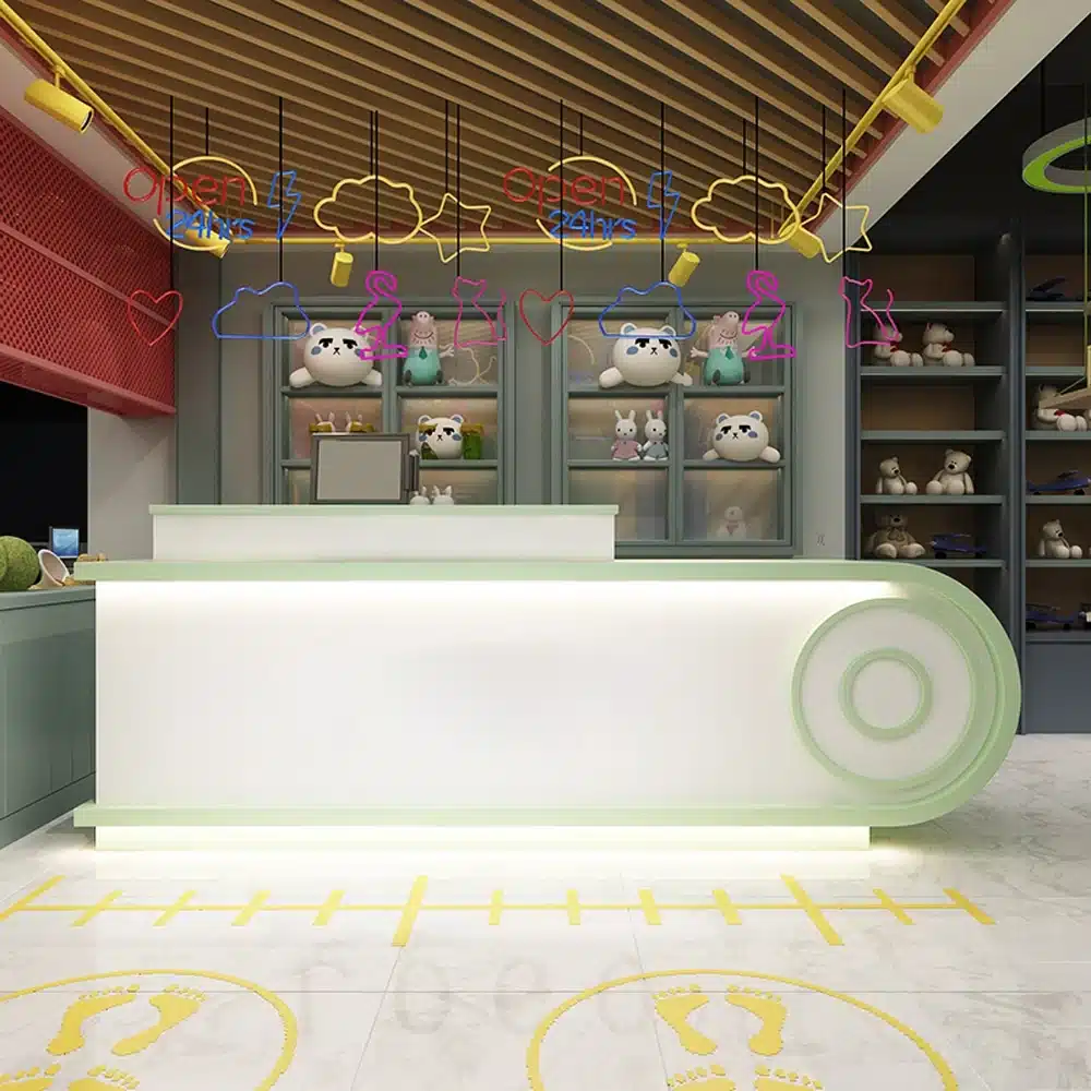 Modern Minimalist Curved Counter - Maoters