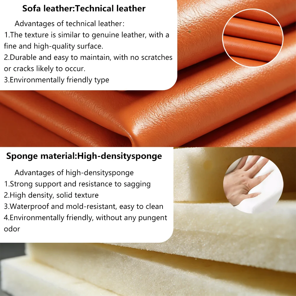 Creative Patchwork Design Long Leather Sofa Creative Patchwork Design Long Leather Sofa