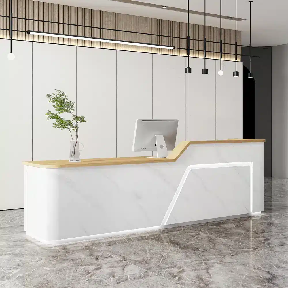 Curved Cashier Front Desk Counter - Maoters Curved Cashier Front Desk Counter - Maoters