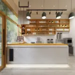 Simple Milk Tea Coffee Bar Baking Counter