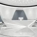 Stylish Reception Desk With Register Counter Storage