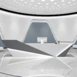 Stylish Reception Desk With Register Counter Storage