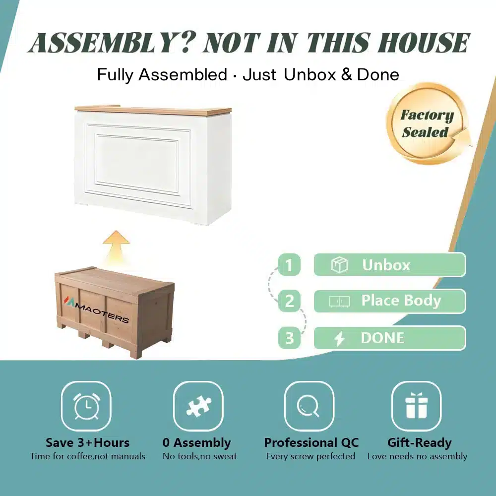 Small Reception Desk Minimalist Modern