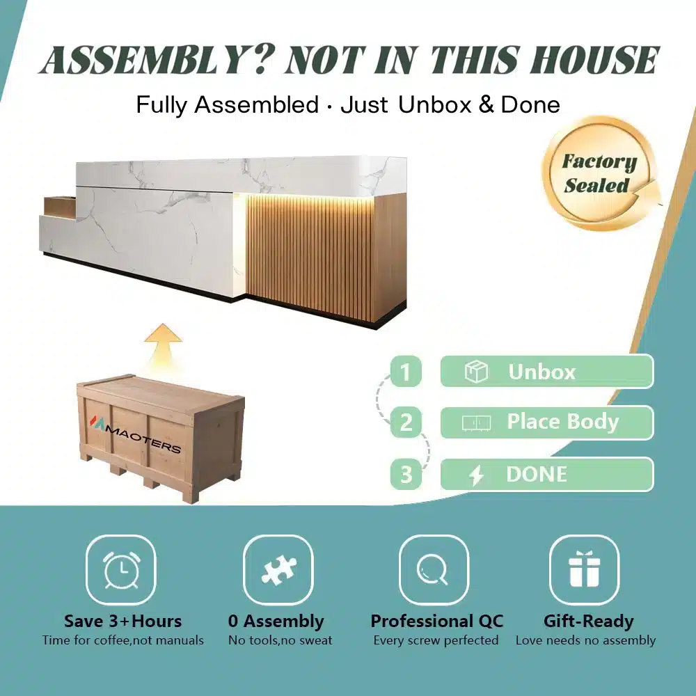 Simple Modern Company Hotel Reception Front Desk