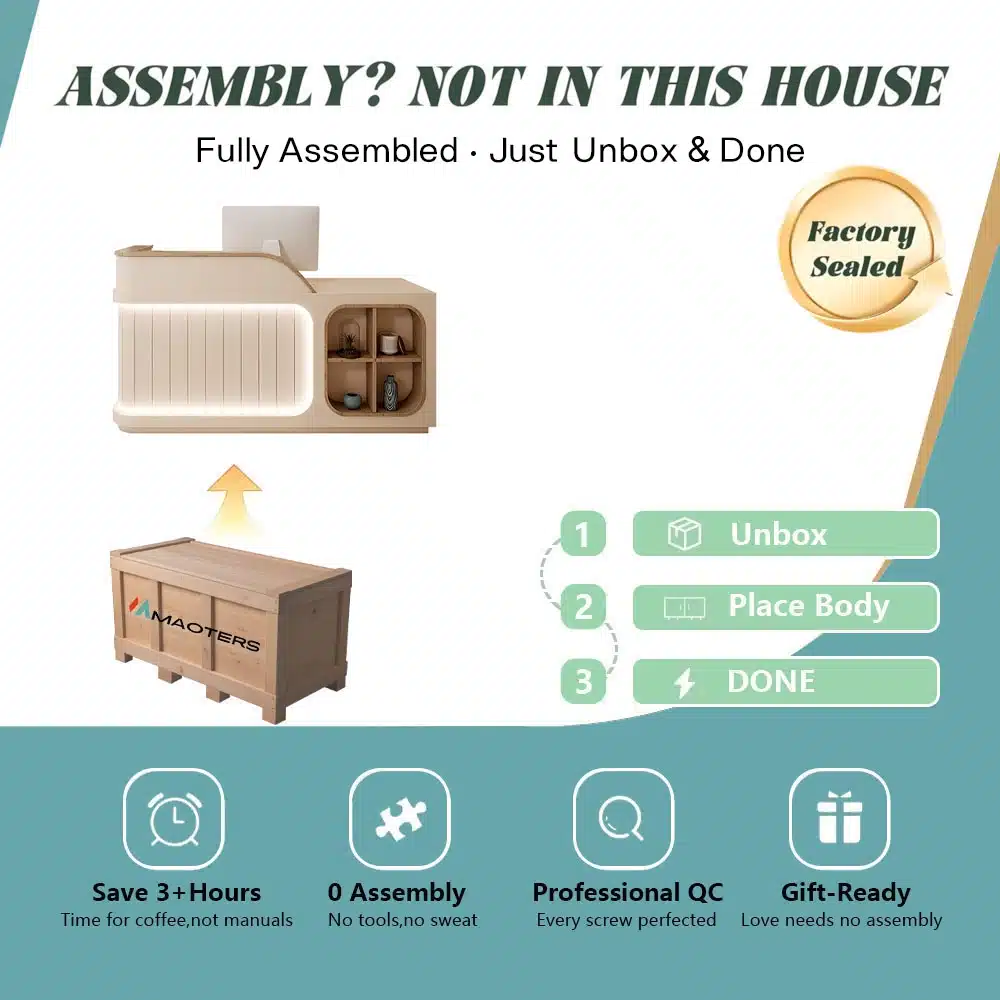 Customizable Corner Reception Desk With Light Customizable Corner Reception Desk With Light