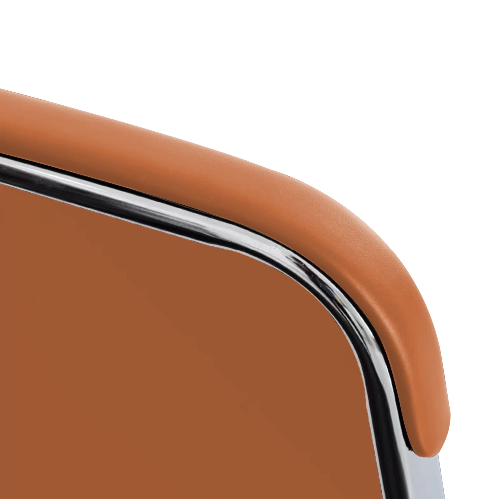 Bowed Leather Office Chair