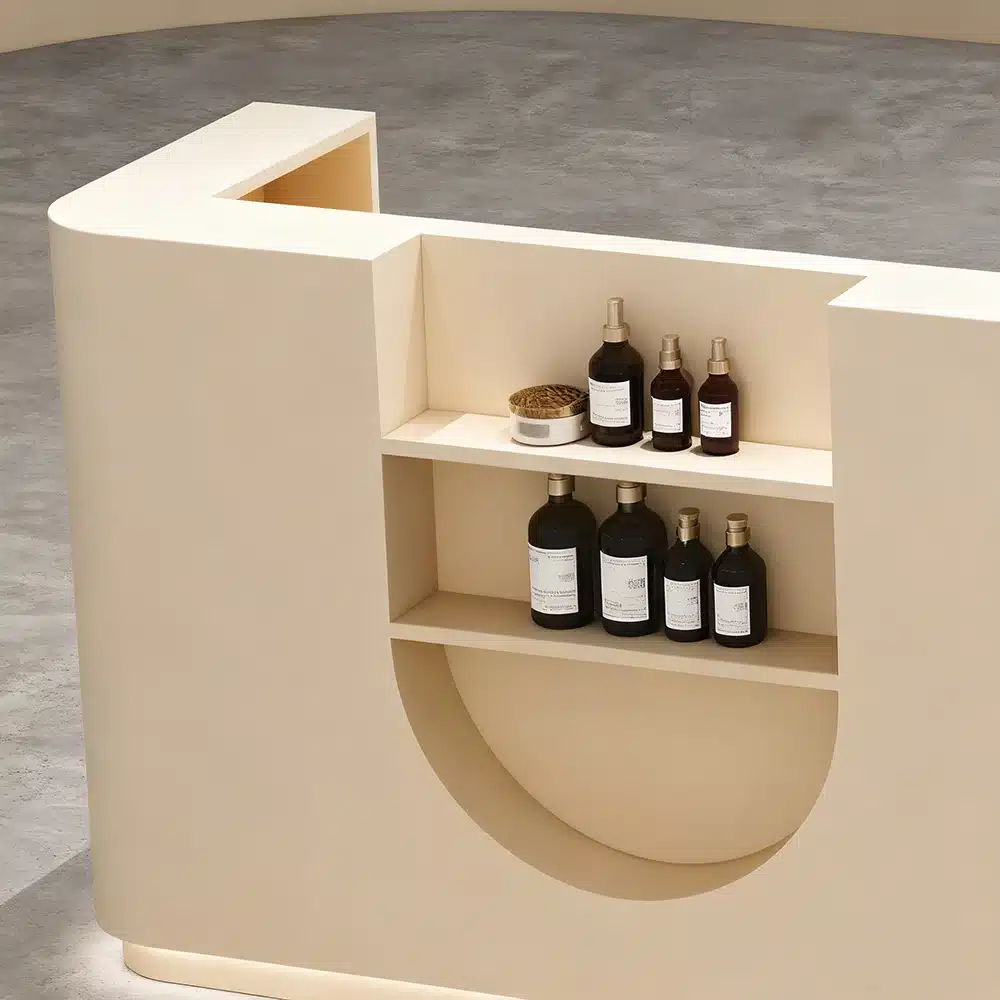 Rectangular Wood Reception Desk