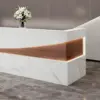 Modern Simple Reception Desk - Sleek Lacquer Finish Modern Simple Reception Desk - Sleek Lacquer Finish