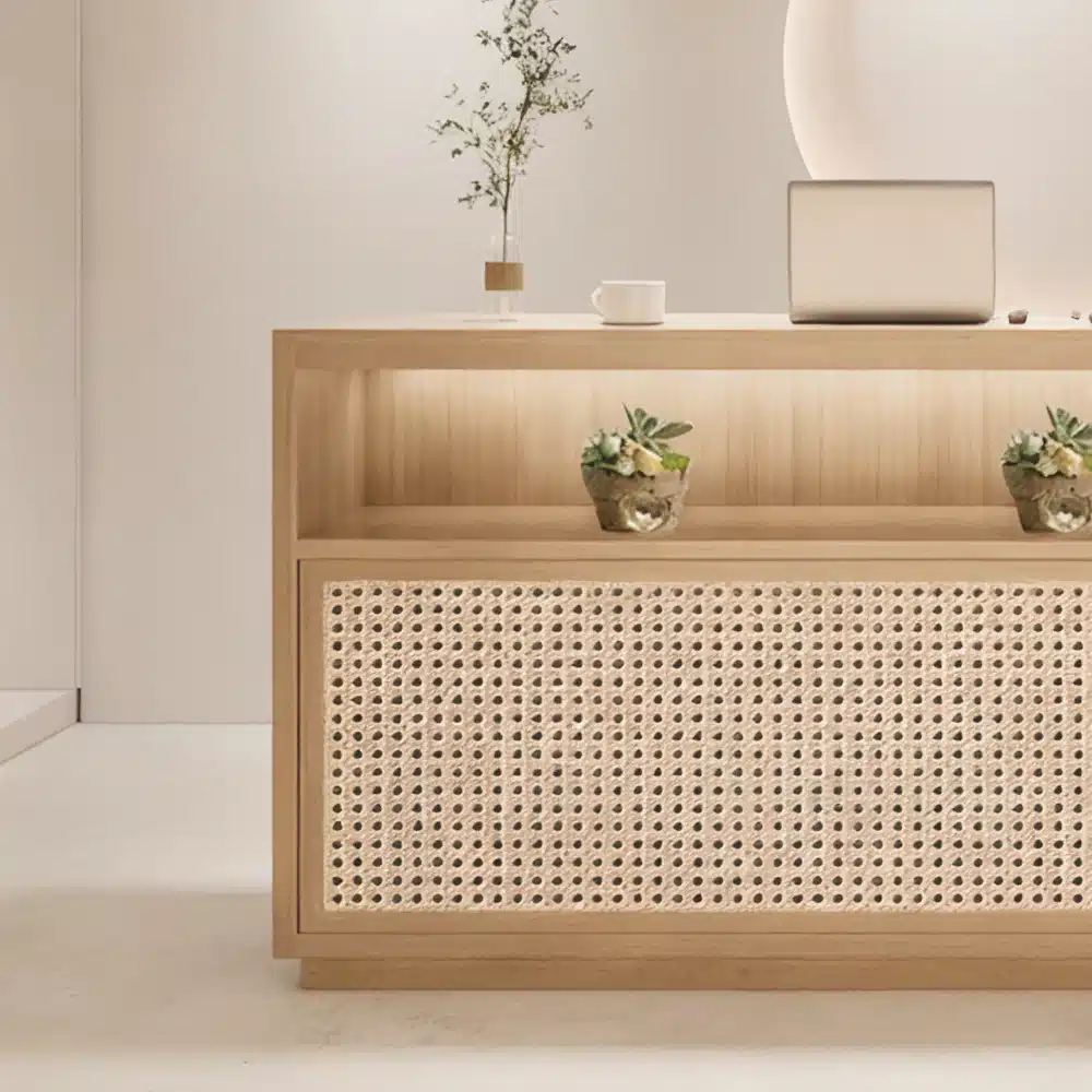 Simple Rattan Cashier Counter - Maoters