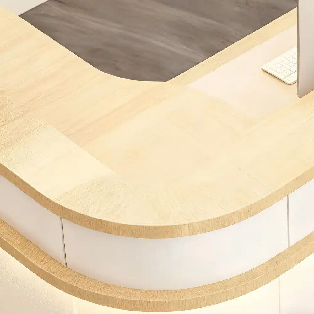 Laminate Reception Desk with Filing Cabinet Laminate Reception Desk with Filing Cabinet