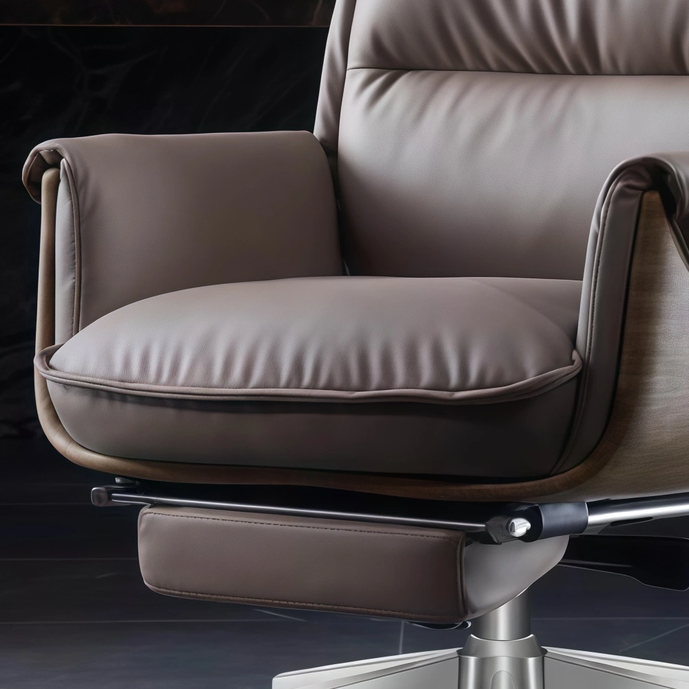 Reclinable Authentic Leather Office Chair - Executive