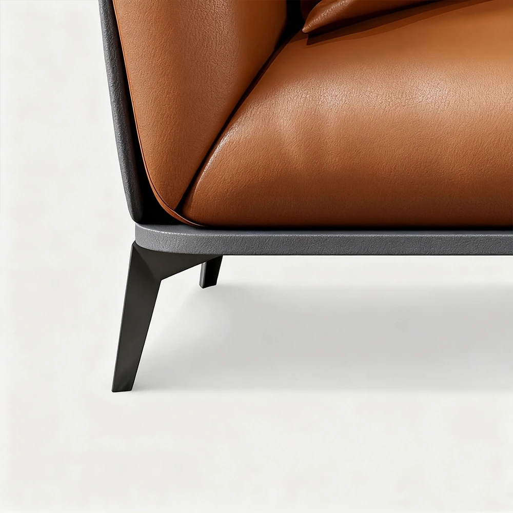 细节2 Small Business Office Sofa - Orange, Two Seater