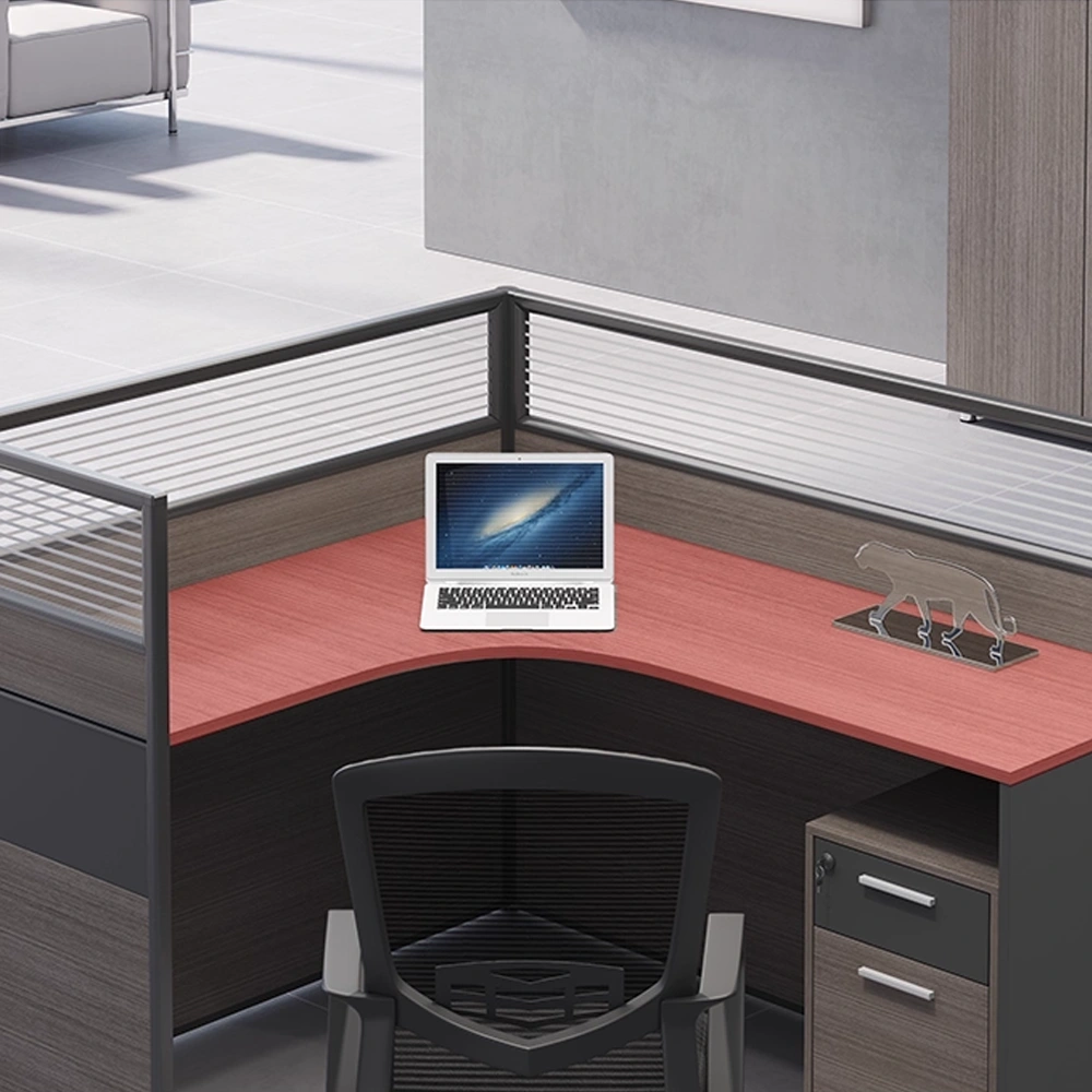 Minimalist Office Desk with Screen Partition