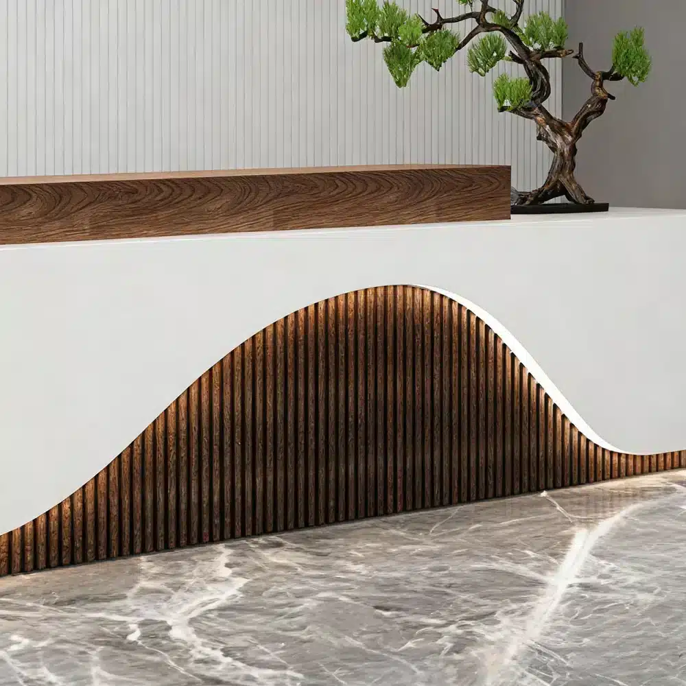 Simple and Modern Hotel Reception Desk