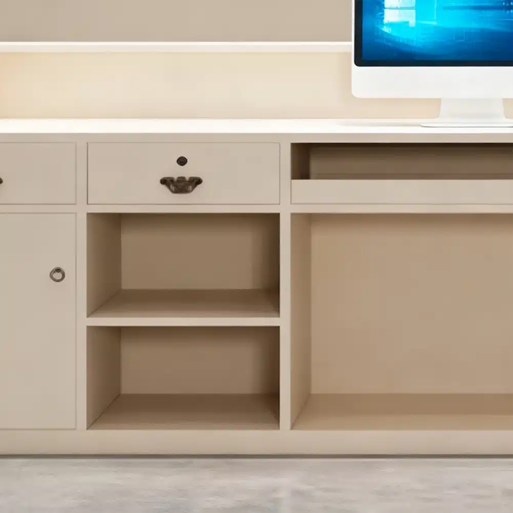 Rectangular Wood Reception Desk