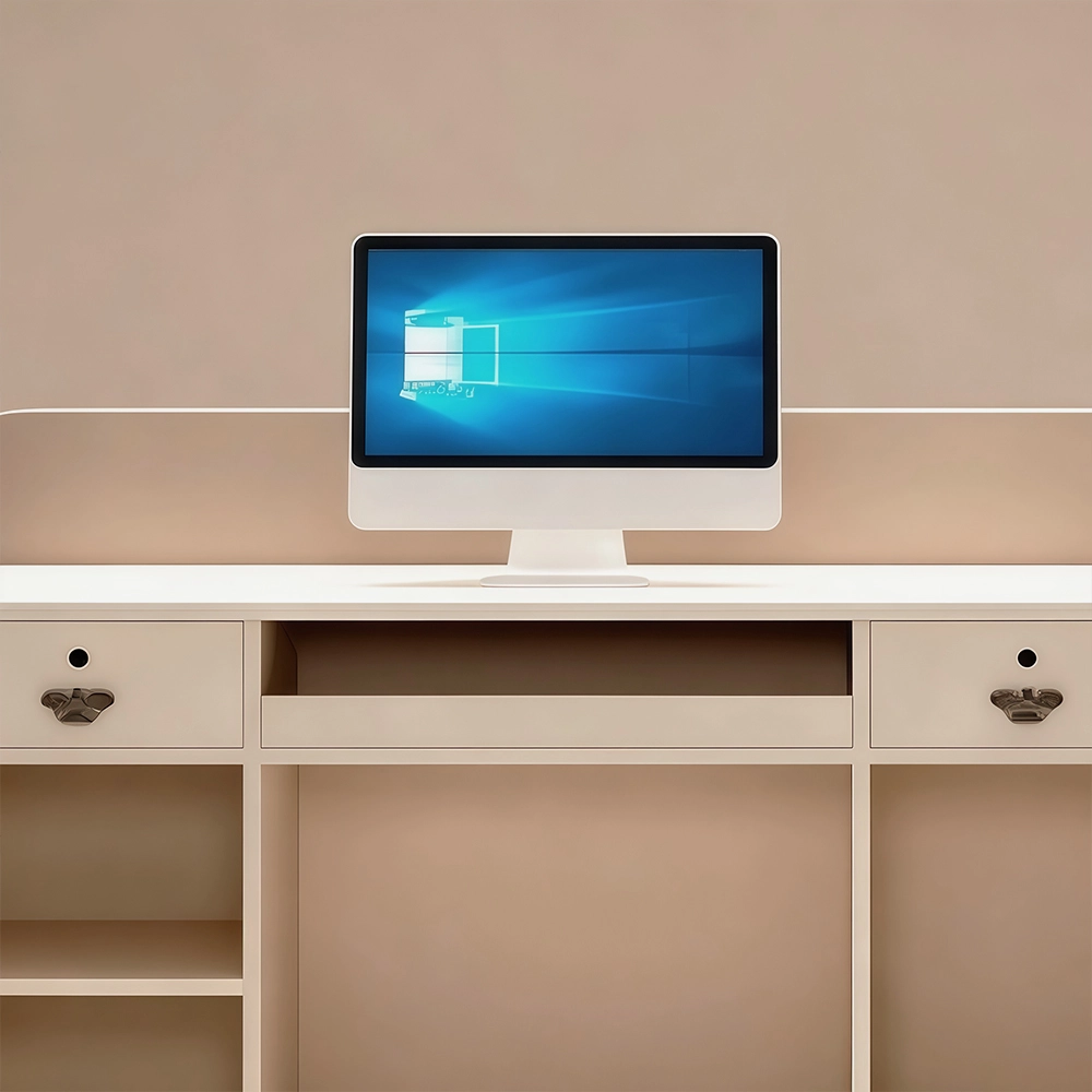 Stylish Curved Cashier Counter for Beauty Salons Stylish Curved Cashier Counter For Beauty Salons