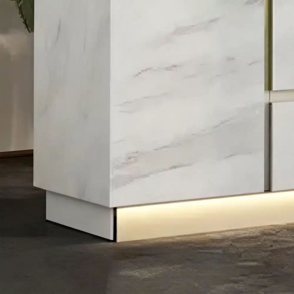 Imitation Marble Pattern Front Desk - Elegant Service Desk Imitation Marble Pattern Front Desk - Elegant Service Desk