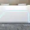 Lacquered Curved Company Reception Desk Lacquered Curved Company Reception Desk