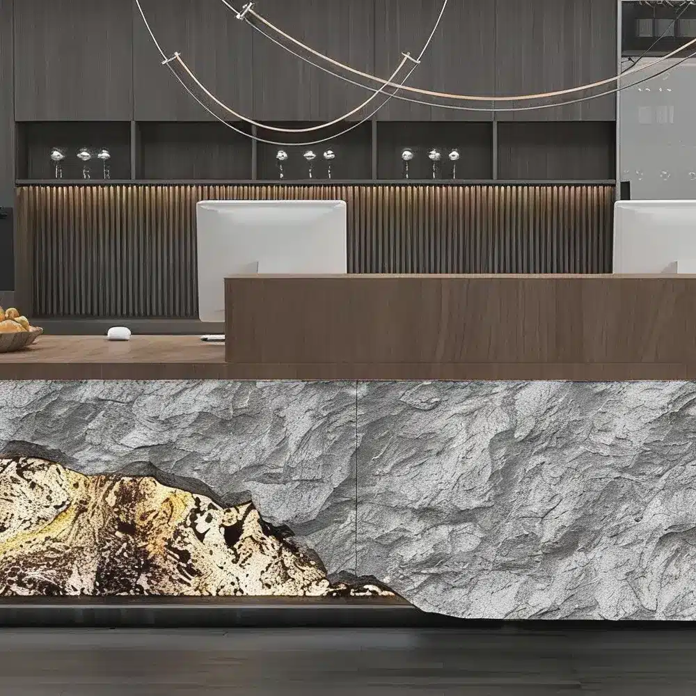 Vintage Faux Stone Cashier's Desk Vintage Faux Stone Cashier's Desk