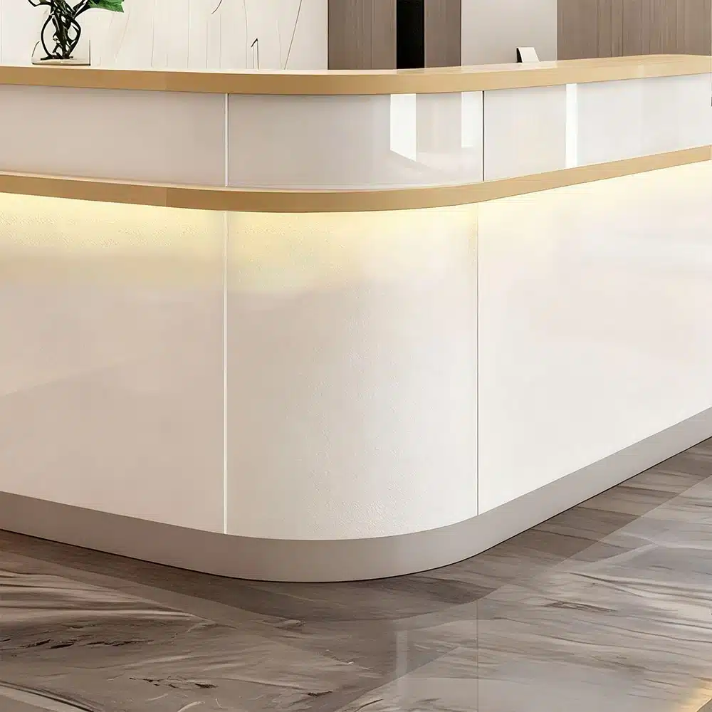 Laminate Reception Desk with Filing Cabinet Laminate Reception Desk with Filing Cabinet