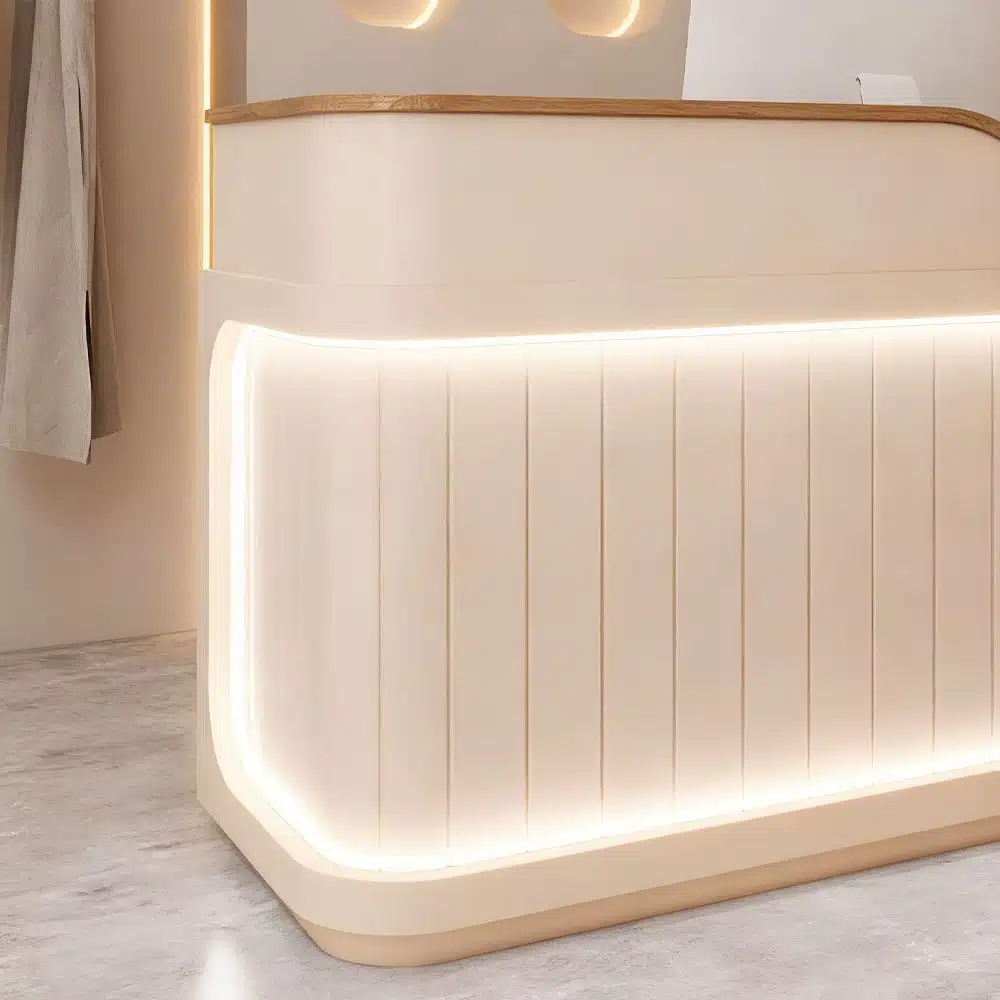 Customizable Corner Reception Desk With Light Customizable Corner Reception Desk With Light