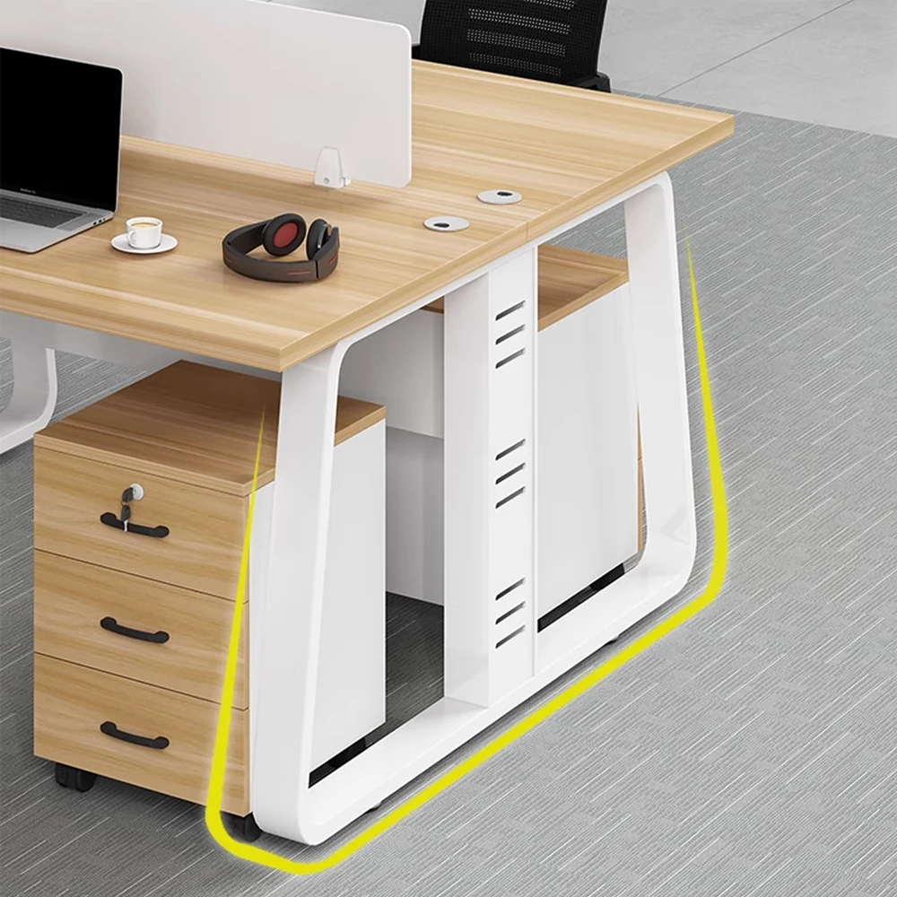 Fully Upgraded Flexible Combo Two Person Desk - Maoters