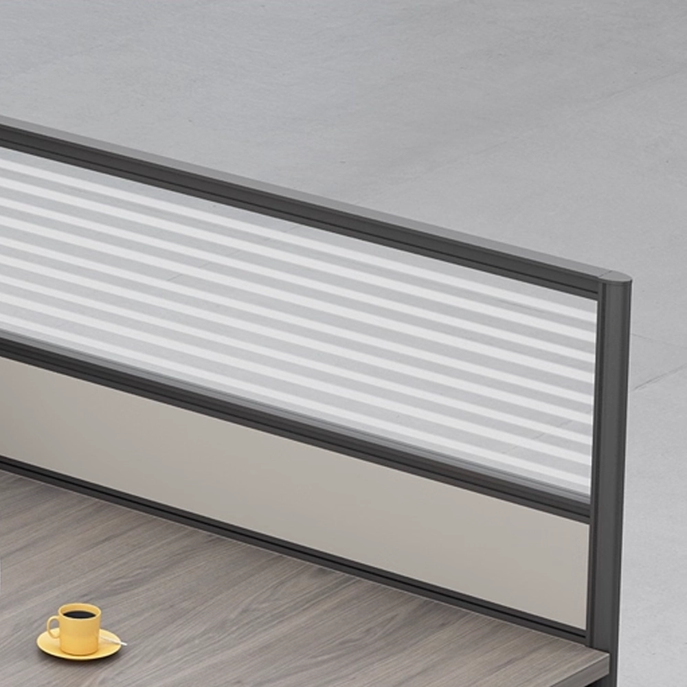 Minimalist Desk with Screen Dividers