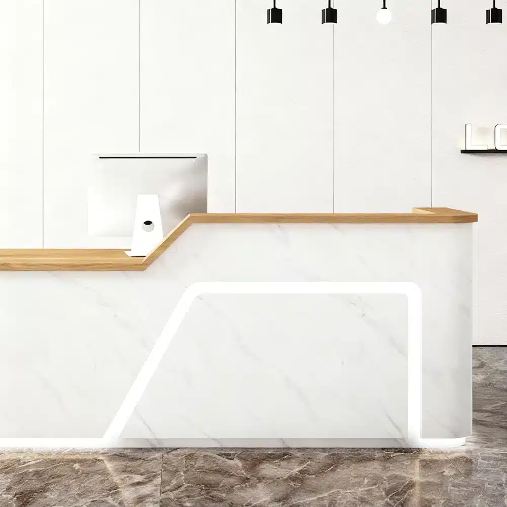 Curved Cashier Front Desk Counter - Maoters