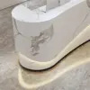 Modern Curved Front Desk Reception Desk Cashier Desk