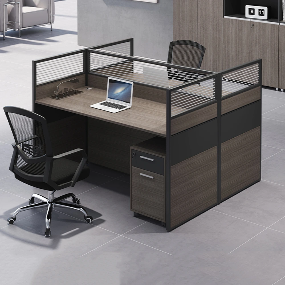 Minimalist Office Desk with Screen Partition