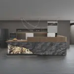 Vintage Faux Stone Cashier's Desk