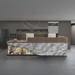 Vintage Faux Stone Cashier's Desk