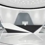 Stylish Reception Desk With Register Counter Storage