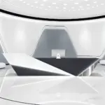 Stylish Reception Desk With Register Counter Storage