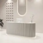 Cream Style Cashier Desk - Boutique Counter