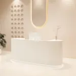 Cream Style Cashier Desk - Boutique Counter