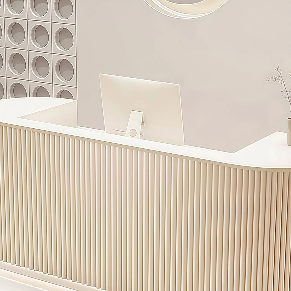 Cream Style Cashier Desk - Boutique Counter