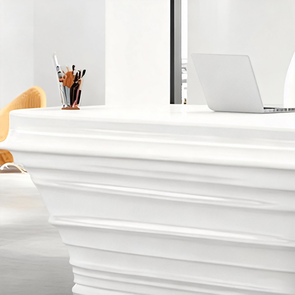 Modern Lacquer Reception Desk - Sales Center & Hotel Front Counter